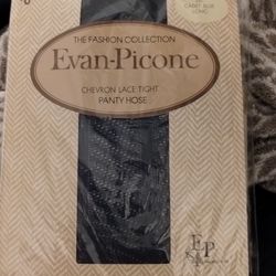 Evan-Picone Chevron Lace Tight Panty Hose