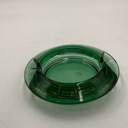 Vintage 60s Hotel Casino Tropicana Las Vegas Folies Bergere Green Glass Ashtray 
