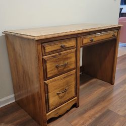 Vintage Hardwood Office Desk