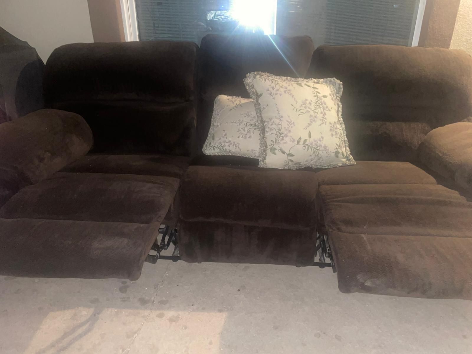 Brown Recliner Sofa