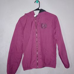 Victoria’s Secret PINK Women's Burgundy Red Sherpa Lined Zip Jacket (XS)