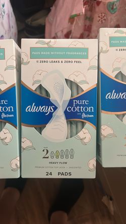 Always pads pure cotton