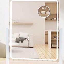 Hollywood Vanity Mirror with Lights, Lighted Makeup Mirror with Detachable 10X Magnification Mirror,
