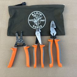 Klein Tools 3 piece Insulated Tool Kit with case