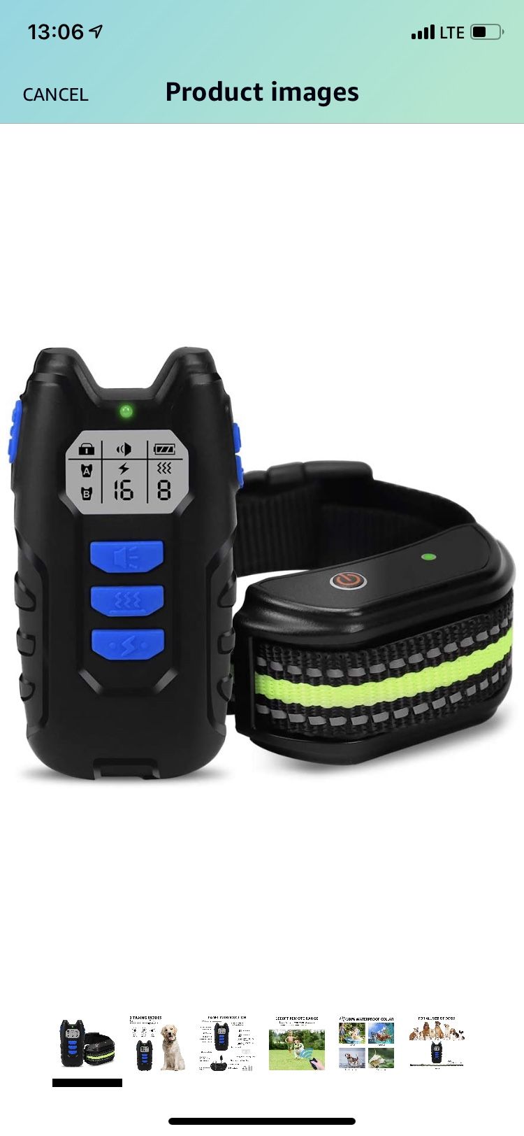 Dog Training Collar Rechargeable Dog Shock Collar Set With Remote, Waterproof Shock Collar for Dogs w/3 Training Modes, Beep Vibration and Shock Adju