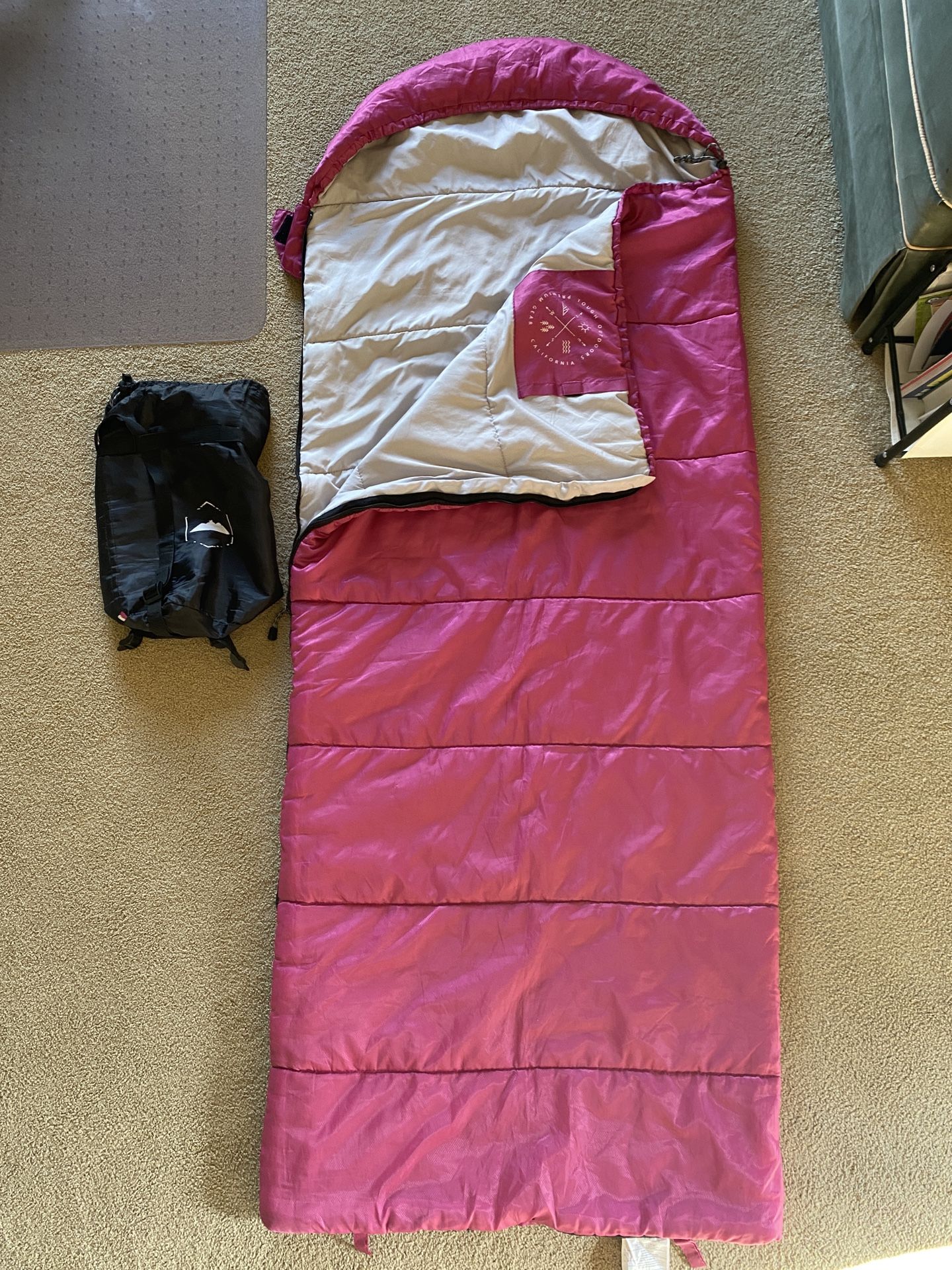Kids Pink Sleeping Bag
