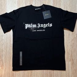 Palms Angels Rhinestone Logo  T Shirt 
