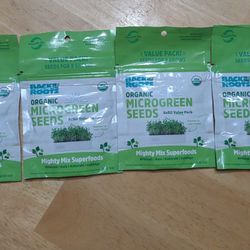 Organic Micro Green Seeds 4 Packs