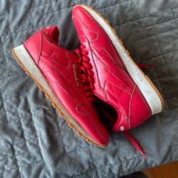 red reeboks 