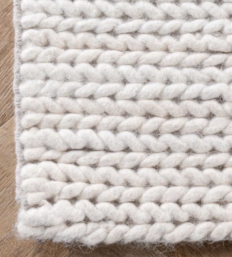 Off White Veronica Wool Braid Mat