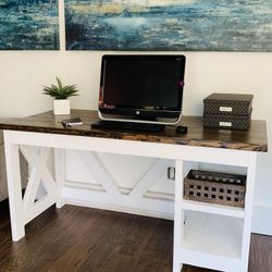 Custom farmhouse Office Desk Study Filling Cabinet Solid Wood Modern Rustic Office File Writing Restoration Hardware Insp Carpenter Bookcase
