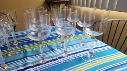 Cristian Dior Gaudron Gold  Wine Glasses  and Water  Goblets
