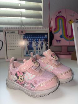 Minnie Mouse Toddler Sneakers Pink Glitter