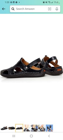 Men Casual Leather Sandals Closed Toe Flats Boat Shoes Fisherman Shoes Outdoor Sports Beach Slippers

Fits size 10 men's 
New 