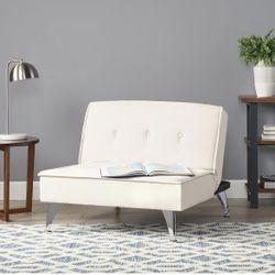 Gemma Fabric Sofa Bed, Ivory, Dimensions: 37.00”D x 36.25”W x 29.00”H