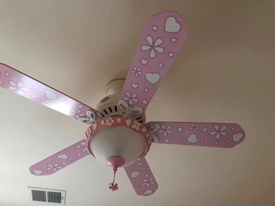 Pink ceiling Fan