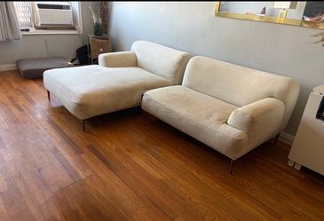 Abisko quartz white sectional sofa.