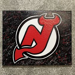 New Jersey Devils Hand Painted Canvas 11x14