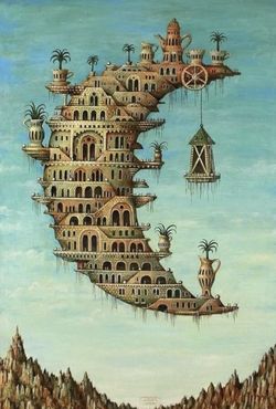 Salvador Dali The Moon Canvas  36 X 24