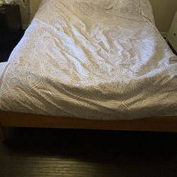 Queen Bed Set With Mattress Spring  Box Frame And Headboard 