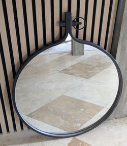 Wall Mirror Black Metal