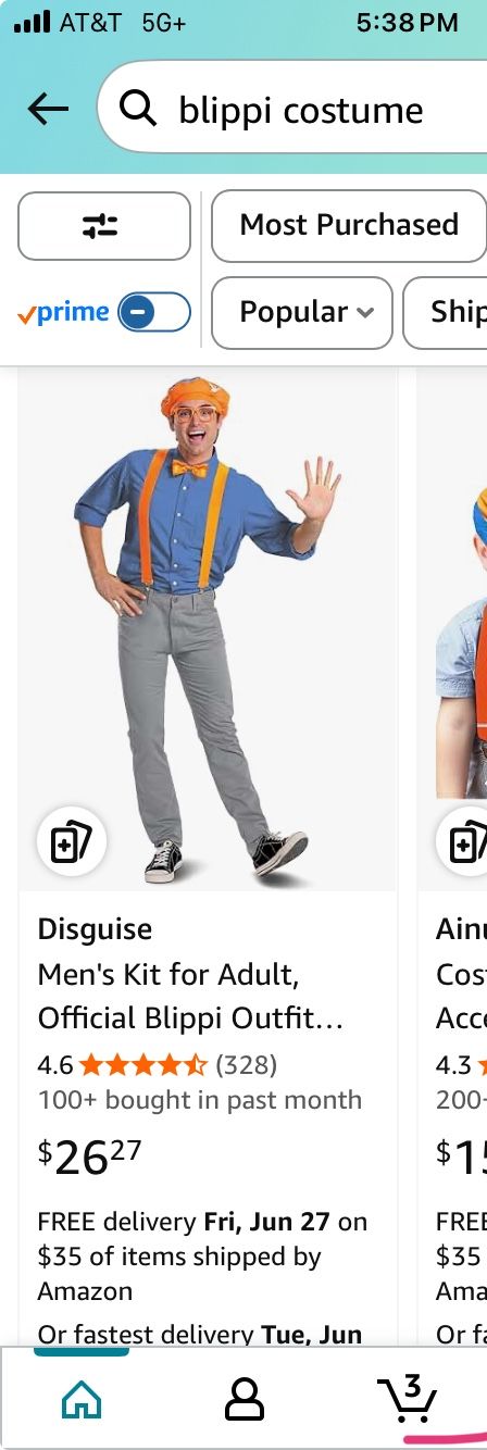Blippi Costume Men