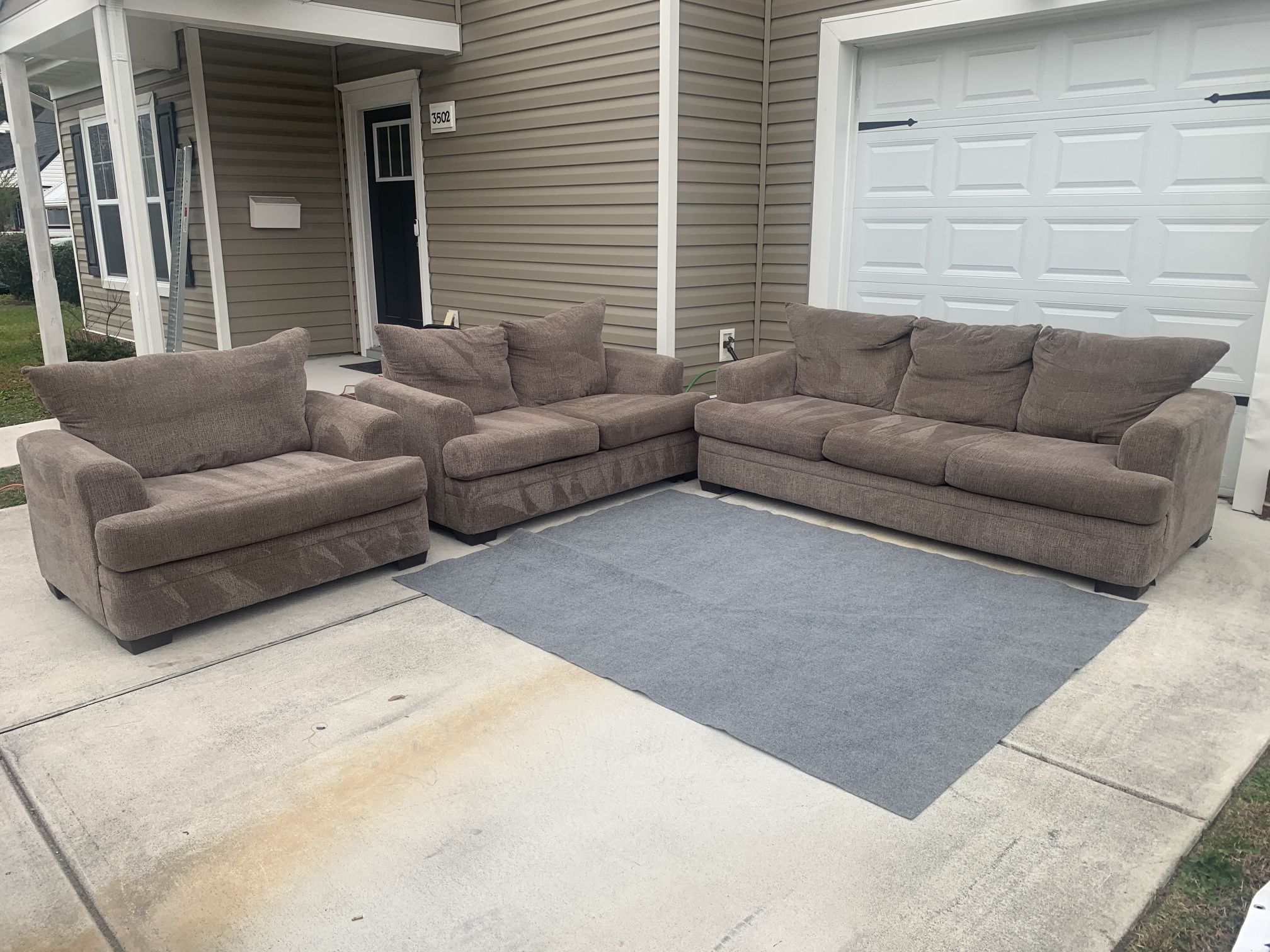 Large grey sectional local delivery