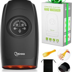 Hand Massager with Heat & Compression, Cordless 6 Levels Therapy for Arthritis Carpal Tunnel Relief