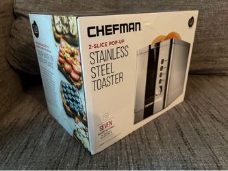 Chefman 2-Slice Pop-Up Stainless Steel Toaster New in Box