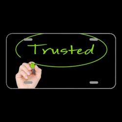 License Plate Novelty Car Front Business Trusted Trust Success