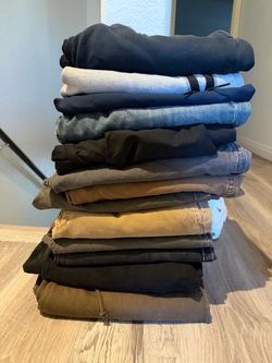 Bunch of mens pants