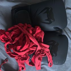 16Oz Boxing Gloves, 12Oz Boxing Glove, With Wraps And Headgear