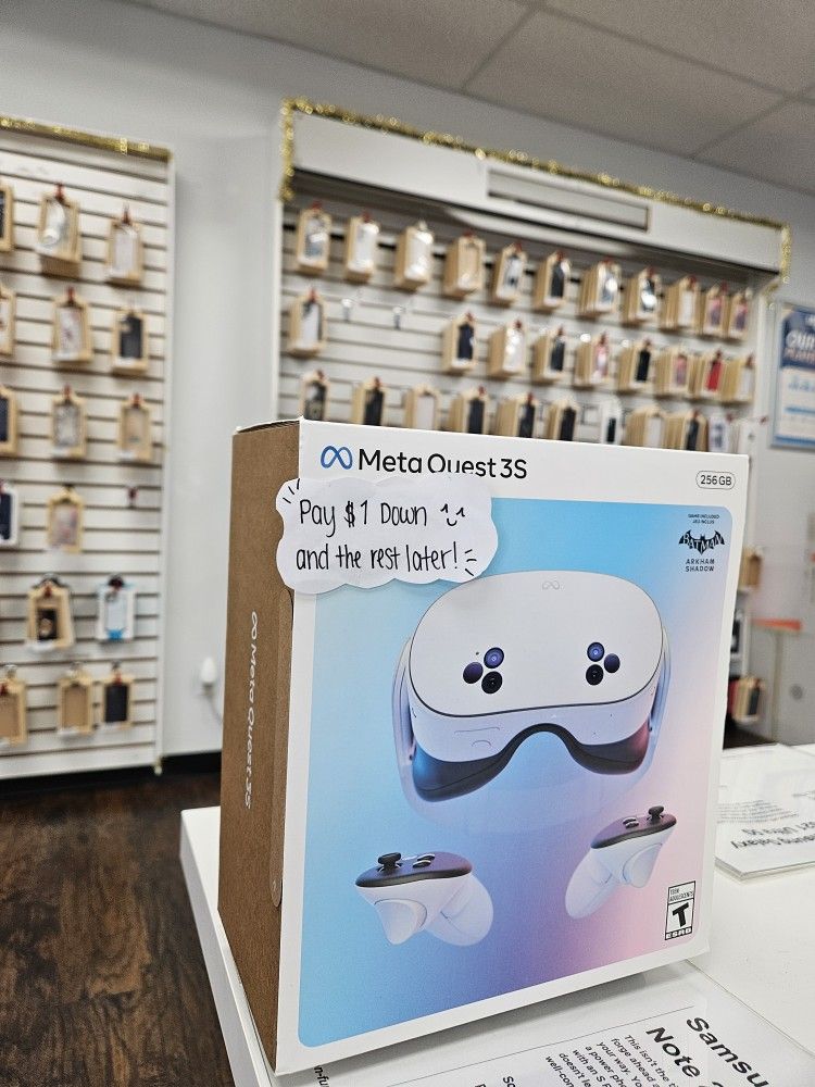 Meta Quest 3S VR New - $1 To Take it Home same Day and Pay the Rest later!