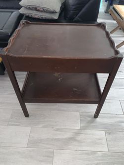 Vintage Solid Wood End Table / Night Stand