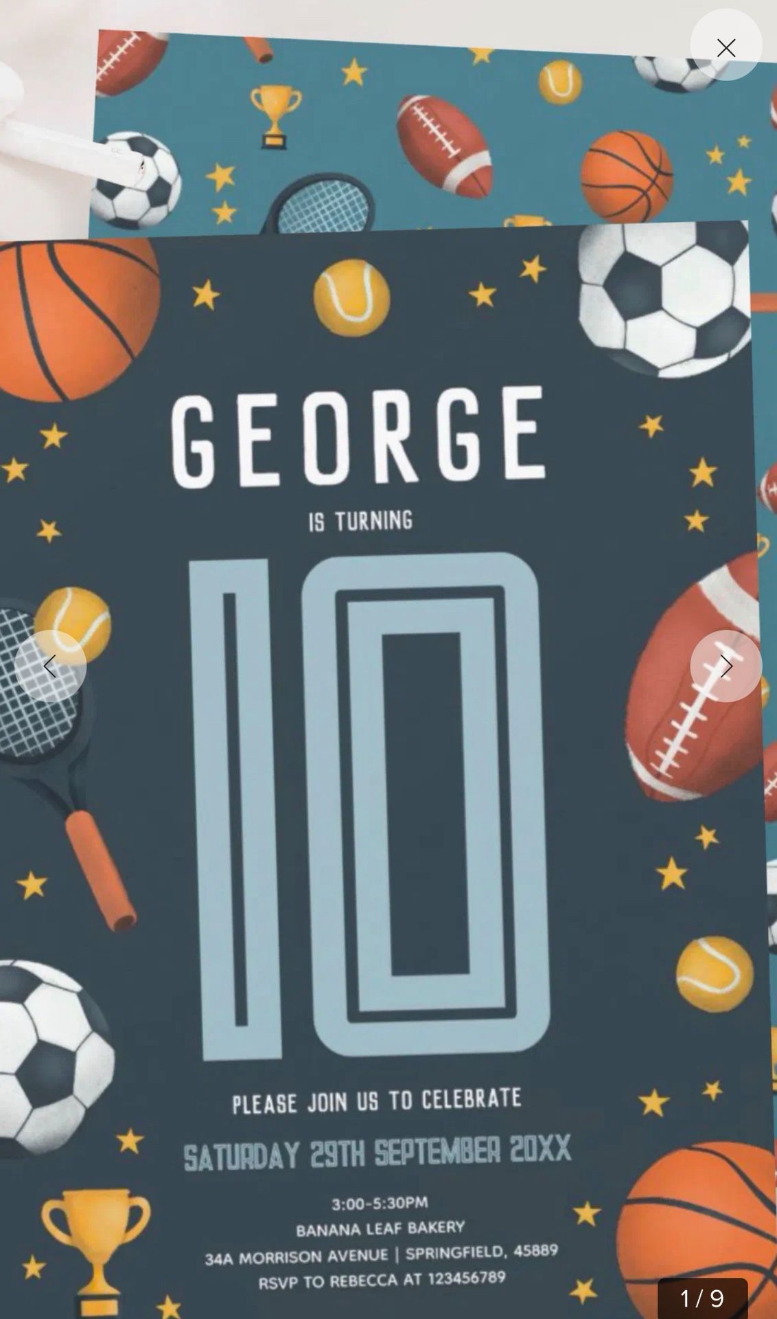 Digital Custom Made Bday invitations 