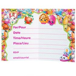 Shopkins Invitation Cards