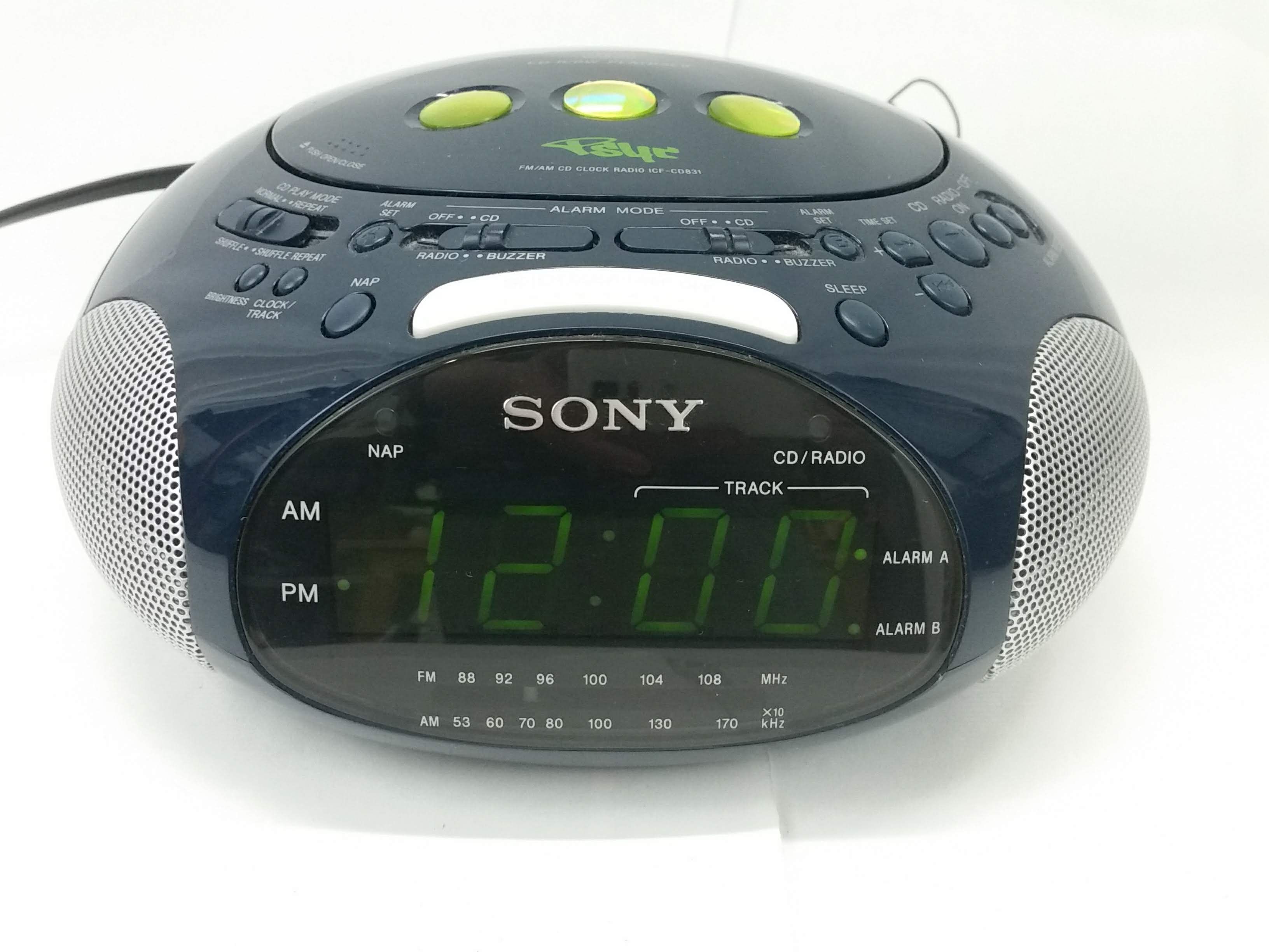 Sony Dream Machine Psyc ICF-CD831 AM/FM CD Stereo Digital Alarm Clock