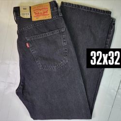 Levi's 565 Loose Straight Black Jeans With Tags