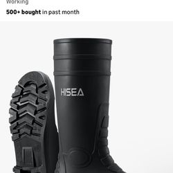 HISEA Men’s Steel Toe Rain Boots 