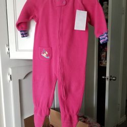 LL BEAN Zip Up Footy Sleeper Size 3T