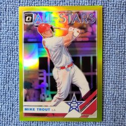 Mike Trout 2019 Optic Donruss Prizm No. 100 Los Angeles Angels 