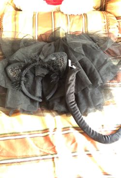 Cat costume tail ears and Skirt