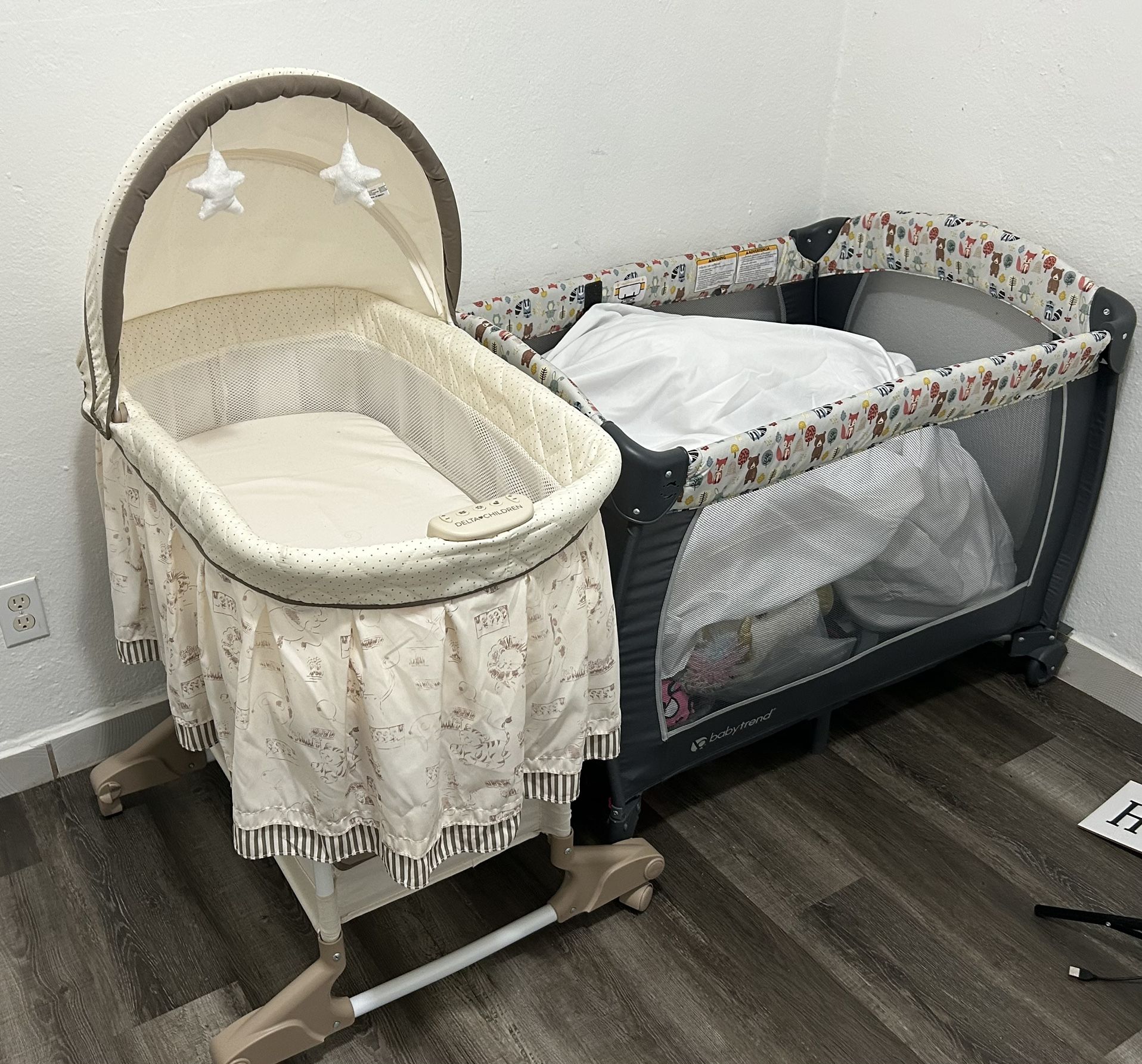 Baby Bassinet (crib) and Baby Playpen