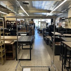 SONGMICS Clothes Rack Heavy-Duty Rolling Clothing Garment w/ Wheels - Silver