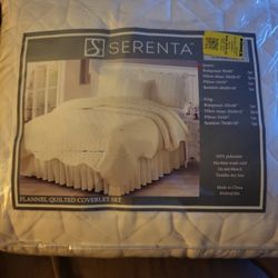 Queen Bedspread Flannel Quilted Cover Set