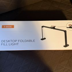 Desktop Foldable Light With Phone Stand (White)