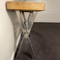 High quality wood and metal console table.