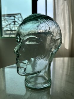 Decorative Green Tinted Glass Head