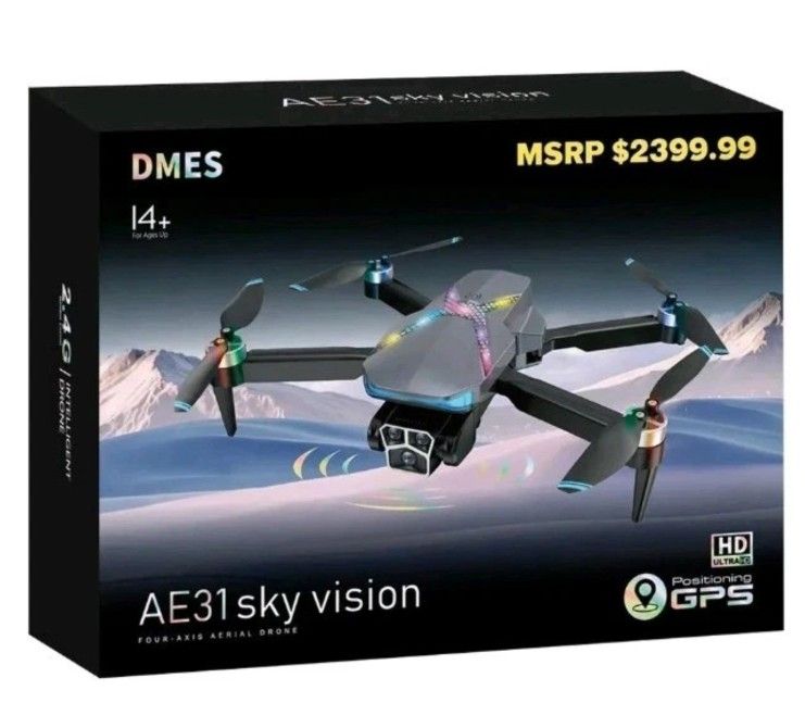 AE31 Sky Vision Drone Utra HD Muti Positional Camera And Positioning GPS -(NEW Original packaging)