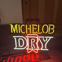 Michelob Dry Neon Beer Sign